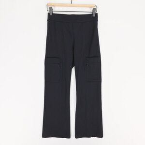 Elaine Kim Pants Womens S Black Tech Stretch Utility Pocket Flare Cargo
